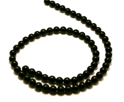 6 mm Sort onyx perler 1/1 streng